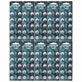 LOOPACELL (100) AG1 Watch Batteries - SR621, SR621SW, 364, 164