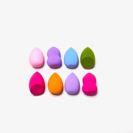 Makeup Beauty Blender Sponge Set - Pack of 8 Soft Latex-Free Sponges for Flawless Foundation, Concealer & Powder Application - Multi-Color & Multi-Shape Blending Sponges for All Skin Types
