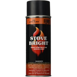 FORREST Hi-Temperature 1200 deg. Stove Bright Stove and Fireplace Paint (Satin Black)