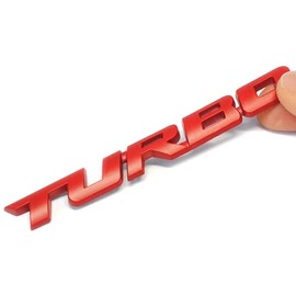 Turbo 3D Lettering Emblem Sticker Sport Sticker Tuning Car Logo Metal Red