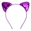 Bepod 18 Pieces Cat Ear Headbands, Sequin Headwear Hair Band