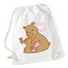 Hippowarehouse Mama Bear Illustration Drawstring Cotton School Gym Bag 37cm