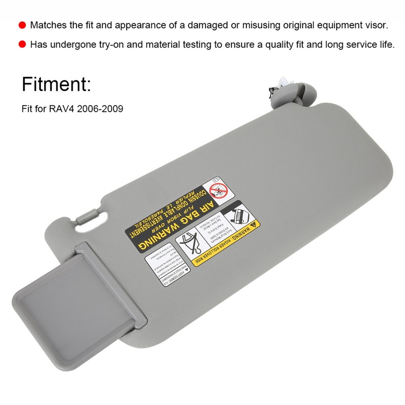Left Driver Side Sun Visor 74320‑42501‑B2 Fit for RAV4 2006‑2009