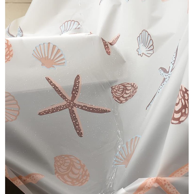 Cozyswan Elegant PEVA Bathroom Shower Curtain with Hooks (72 x