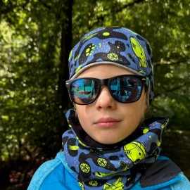 Wollhuhn Boys/Girls Shorties Beanie/Beanie Hat/Knitted Hat/Children's Hat Comfortable Many Designs Jersey Double Layer Lined Transitional Periods (Eco Fabrics/Organic) 2024202401, Space Neon Yellow