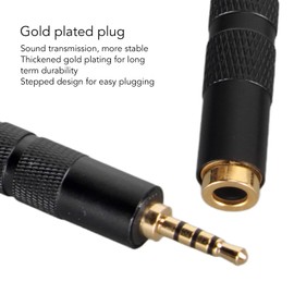 2.5mm to 4.4mm Balanced Male to Female Headphone Earphone Audio Adapter Cable, Replacement Cable Headphone Adapter Jack Convert Cable, Stereo Jack Cables for Sound Players (Bronze)