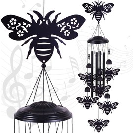 Bees Wind Chimes Outdoor Decoration, Mobile Wind Catcher, Retro Bee Wind Bells, Memorial Wind Chime, Blessing Windchime for Home, Balcony, Yard, Room, Xmas, Party, Indoor, Garden Decor, Gifts for Mom