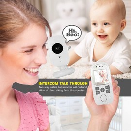 XINYADA Video Baby Monitor,pet Camera,Digital 2.4Ghz Wireless Video Monitor with Temperature Monitor, 960ft Transmission Range, 2-Way Talk, Night Vision, High Capacity Battery