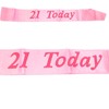 SHATCHI Pink 21 Today Satin Sash 21st Birthday Celebration Fancy