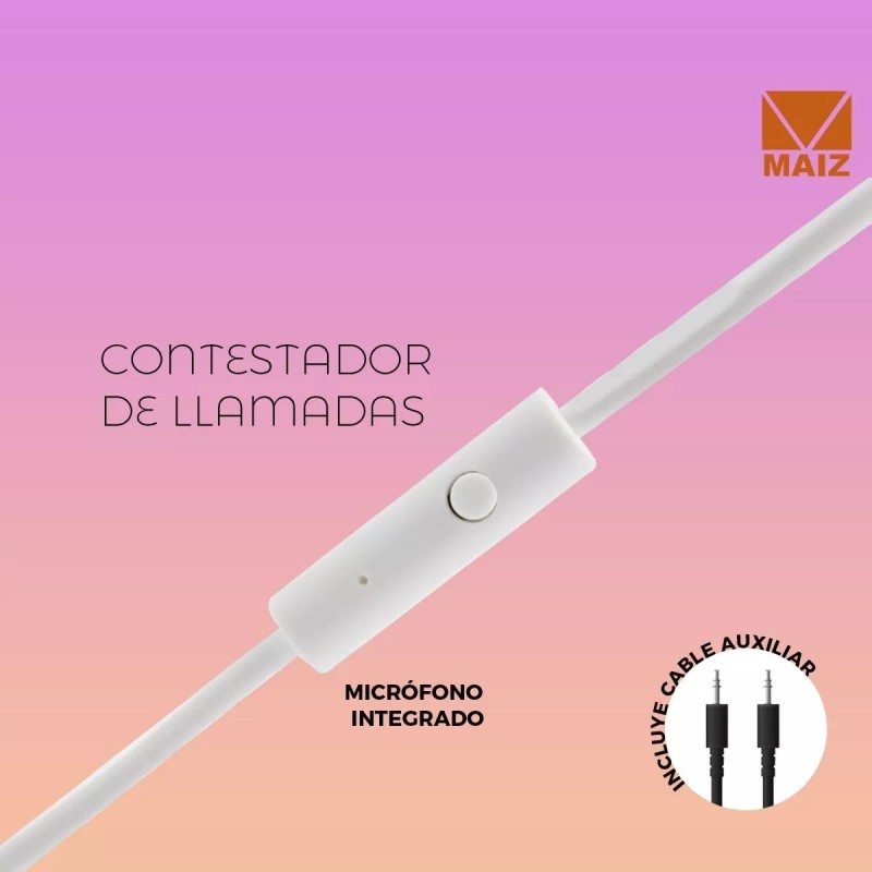 Maíz Audifono Manos Libres Diadema Ajustable Alambrico Color Gato