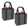 Eurhomewit Bottle Bag, gray, Bottle carrier bottle bag, felt bottle