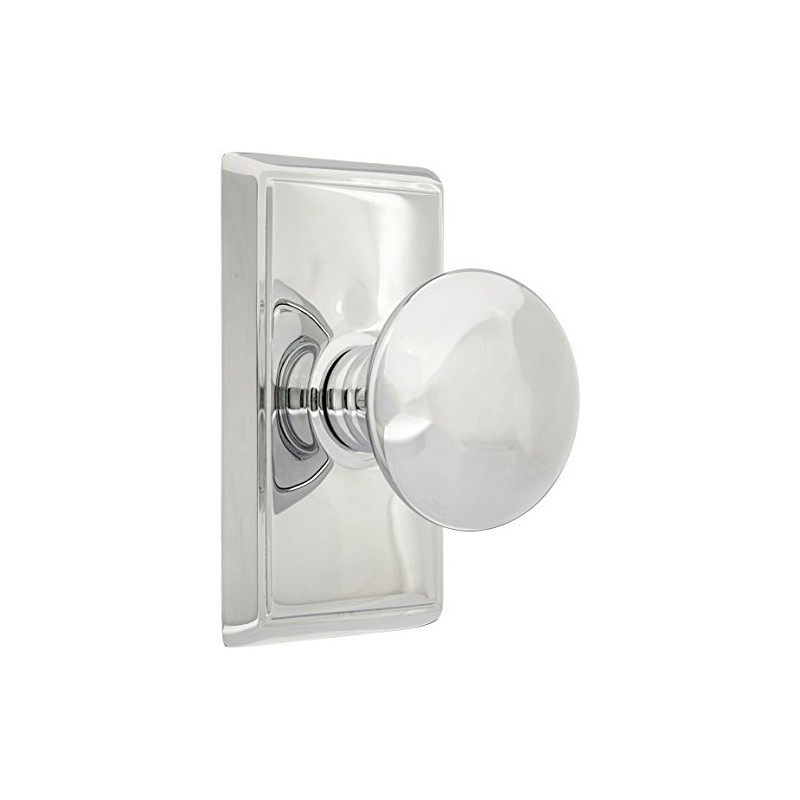 Providence Door Set with Round Brass Knobs Passage in Polished