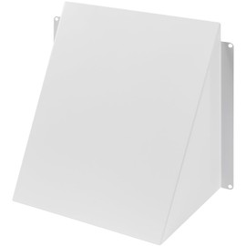 8" x 8" White Galvanized Steel Vent Cover - Duct Exhaust/Inlet Rain Deflector - Weatherproof Guard for Open Ventilation Systems - Indoor/Outdoor Vent Hood - Air Vent Grille Protection Roof