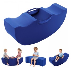 BALAPET Kids Sensory Rocking Chair, 2-Person Foam Seesaw, Navy Blue