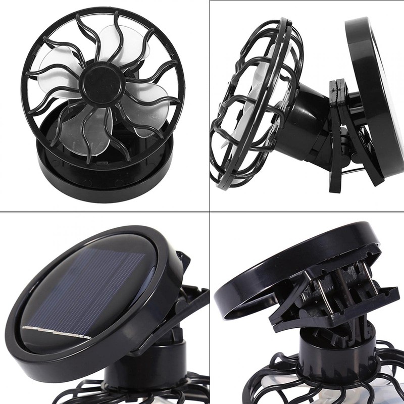 Solar Fan, Electric Mini Clip-On Solar Fan Air Conditioning Cooling