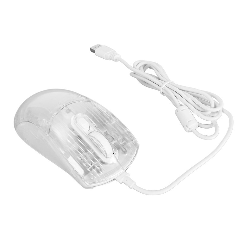 Gaming Mouse Transparent Wired Mechanical Mouse 6 DPI Adjustable RGB