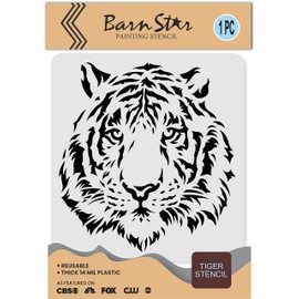 Tiger Stencil, Reusable Plastic Template, Paint Your Own Wood Sign, Home Decor DIY (9.9" x 10.1")