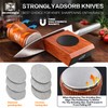 Rolling Knife Sharpener Kit with Diamond & Ceramic Discs, Magnetic