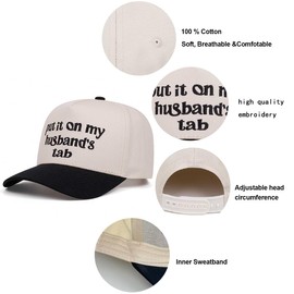 Two-Tone Vintage Trucker Hats Adjustable Baseball Caps with Trendy Embroidered Design Black