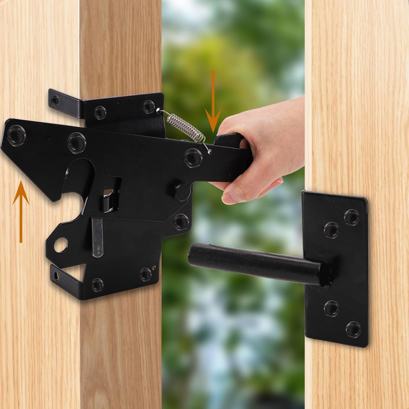 WRINGKIT Heavy Duty Gate Latches for Wooden Fences, Post Mount