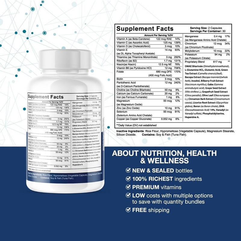 Pelican Vitamins Neuro Tech IQ- Brain Support- 60 Capsules