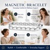 Magnetic Bracelets for Women, Stainless Steel Leaf Links, Fashion Design