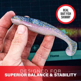 6th Sense Fishing Whale Swimbait - Soft Plastic Lure with Beefy Profile, Keel-Style Belly, and Realistic Pectoral Fins for Bass Fishing - Ideal for Keel-Weighted Hooks & Swim Jig Trailers