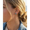 Turquoise Earrings, Vintage Small Stud Earrings for Men with 925
