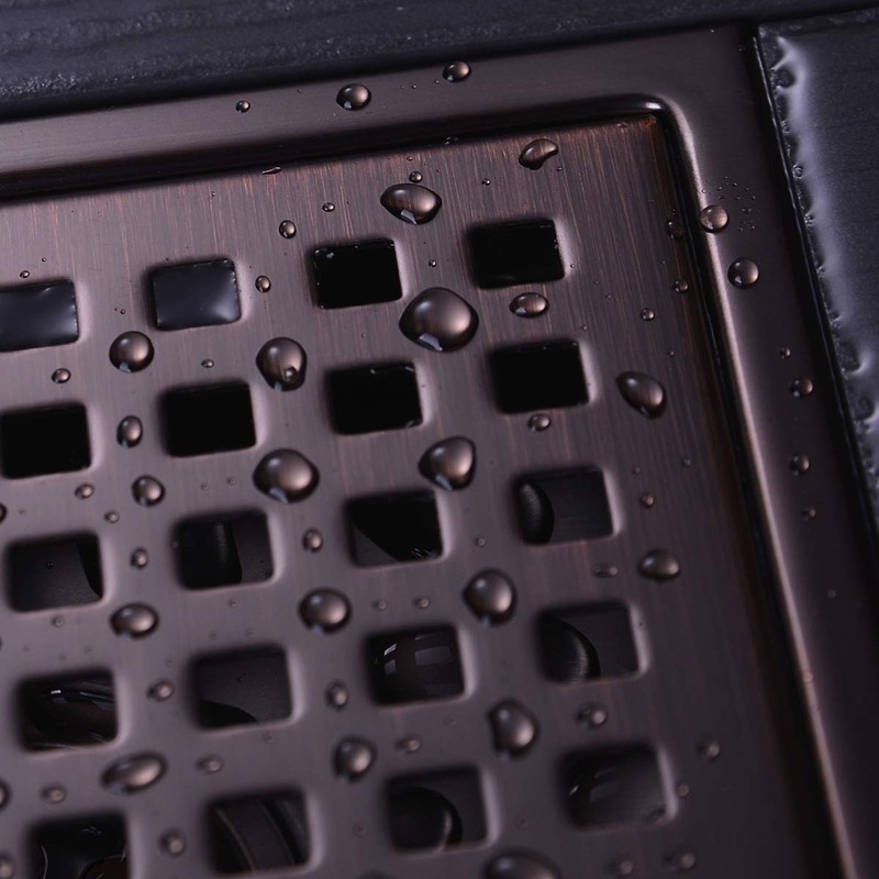 Orhemus Square Shower Floor Drain with Removable Cover Grid Grate