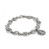 Saint St Benedict Medal Silver Rosary Bracelet Pulsera De Plateado
