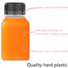 10 Pcs 4 Oz Plastic Juice Bottles with Black Tamper