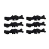 Zeckos 6 Piece Matte Black Forest Bear Cast Iron Drawer