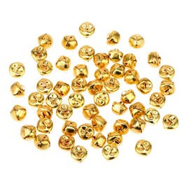 Aiyorse Jingle Bells, Christmas Jingle Bells, 3/5 Inch Bulk Sound Craft Bells for Christmas Home Festival Decorations DIY Project, 100 Pcs, Gold