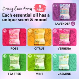 Shower Steamers Aromatherapy - Birthday Gifts for Women and Men, 8 Pack Shower Bombs with Essential Oils, Spa Day Essentials, Travel Essentials, Relaxation Spa Gifts, Self Care Valentine's Day Gifts