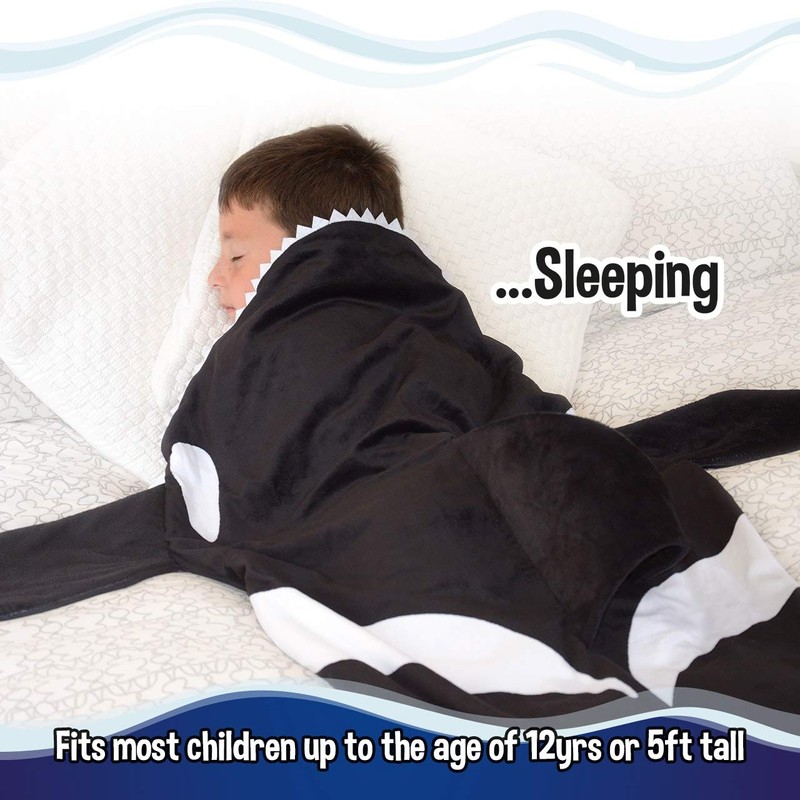 Snug Rug Killer Whale Tail Black & White Super Soft