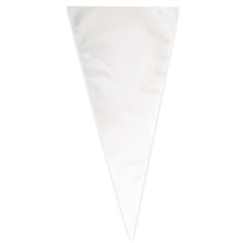 Clear Cellophane Cone Bags - Pack Of 25 - Large & Transparent Packaging For Treats, Gifts & Parties