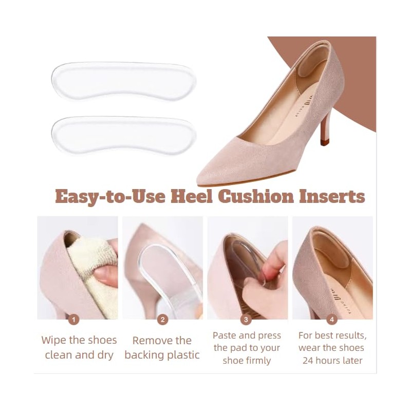 Shoe Heel Pads, Gel Cushion Inserts, Back of Heel Cushion,