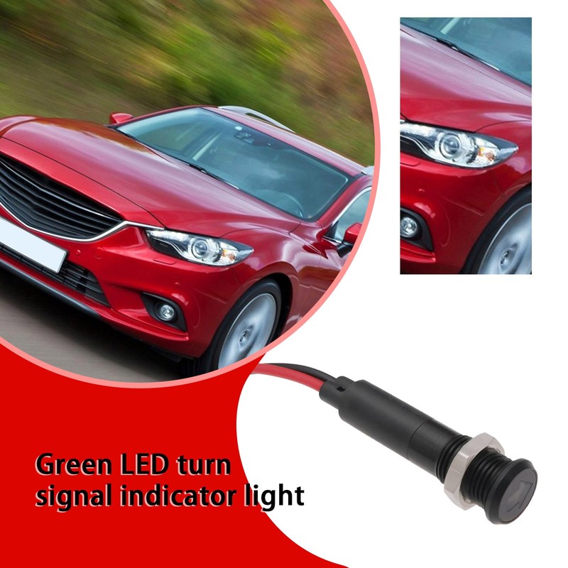 VGOL 8mm LED Dash Panel Warning Light Indicator Lamp 12V-36V