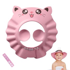 EUYKQNOI Children's Shower Cap, Hair Washing Child Protection, Shampoo Bath Protection, Soft Cap Cap, Hat, Waterproof Cap, Hair Washing Cup, for Babies from 6 Months (Pink)
