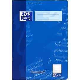 Oxford Notenheft/384410814 DIN A4 Noten, ohne Hilfslinien 90 g/qm Inh.8 Blatt
