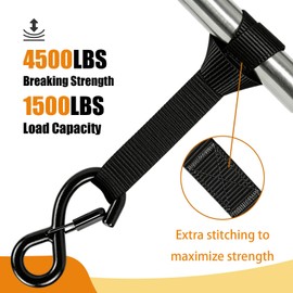 Soft Loop Tie Down Straps, Polyester, 6 Pack Loops for Securing ATV
