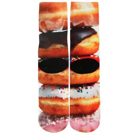 Benefeet Sox Crazy Socks for Men Funny Socks for Boys Teens Unisex 3D Print Food Themed Novelty Donut Patterned Designer Socks for Kids Athletic Tube Socks Christmas