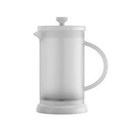 EZZNTIAL French press Coffee Maker Heat Resistant Durable Borosilicate Frosted White 21oz.