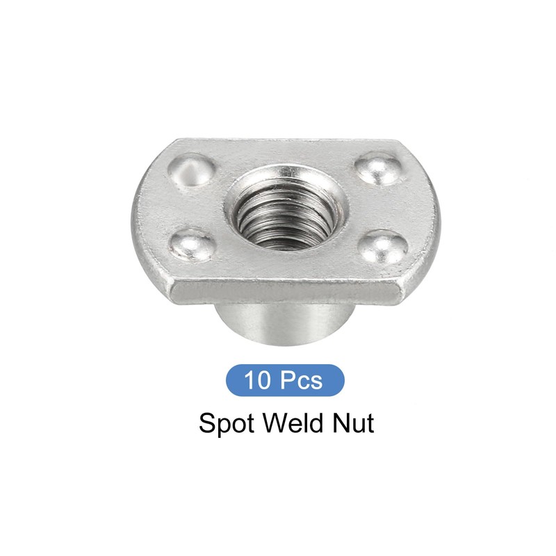 METALLIXITY 10 Pcs Carbon Steel Double Tab Fastener Nuts (M8)