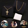 sailimue Cross Necklace for Men - Layered Cross Chain Stainless