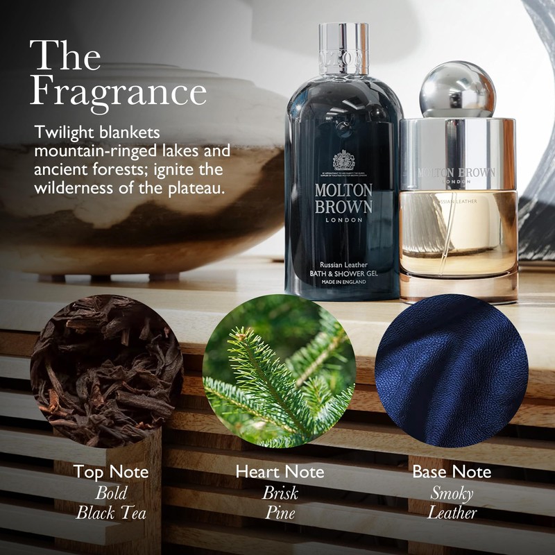 Molton Brown Dark Leather Bath and Shower Gel 300 ml