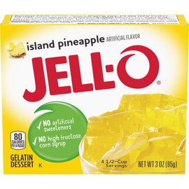 Jell-O Island Pineapple Gelatin Mix (3 oz Boxes, Pack of 6)