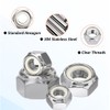 Dianrui 62Pcs 304 Stainless Steel SAE Lock Nuts Assortment Kit,