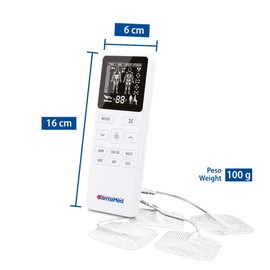 FarmaMed Digital Muscle Stimulator TENS EMS Sport Fitness LCD Screen Dual Output Channels and 4 Electrodes