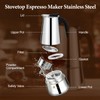 Vaolvpant 2 Cup Stainless Steel Moka Pot Stovetop Espresso Maker